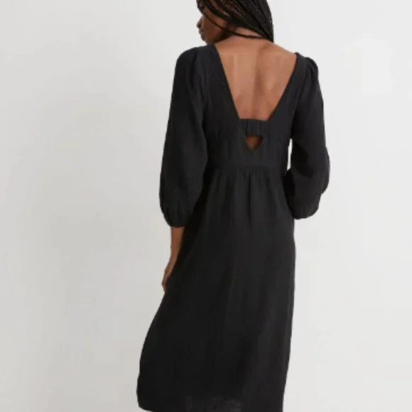 Madewell | Lightspun V-Neck Midi Dress - Picture 3 of 7
